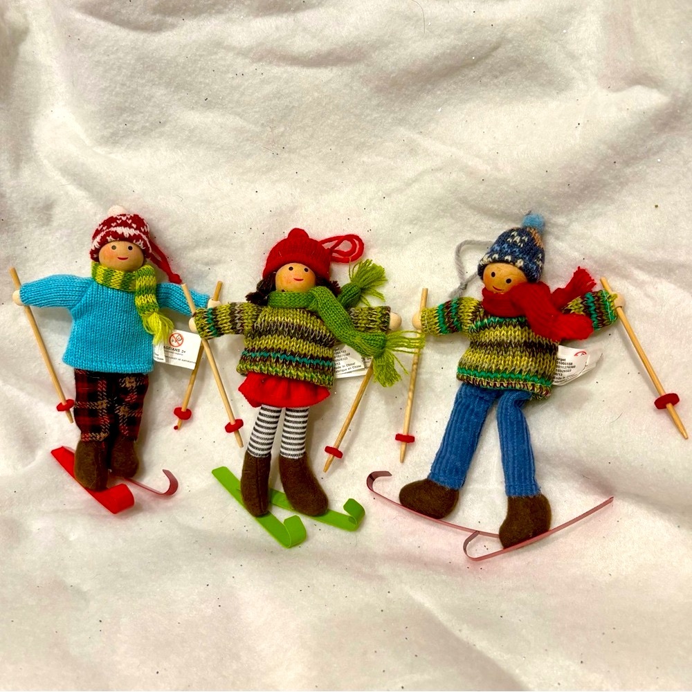 Skier Christmas Ornament Lot ⛷️❄️